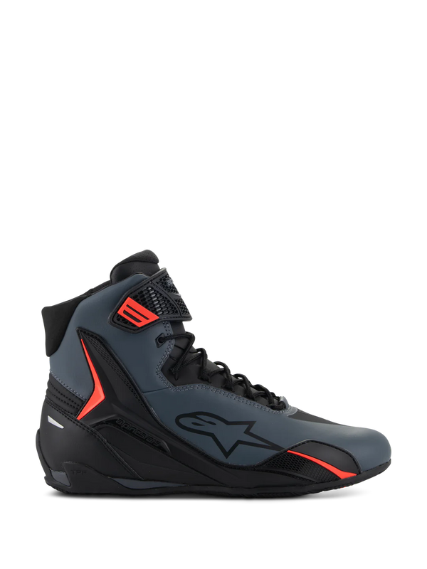 BOTTE ALPINESTARS FASTER-4 SHOES  BLACK GRAY RED FLUO