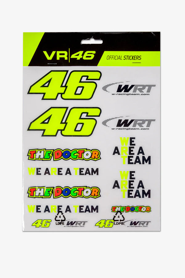 VR46 STICKERS VR46 WRT SET AUTOCOLLANTS LARGE VAUST498003