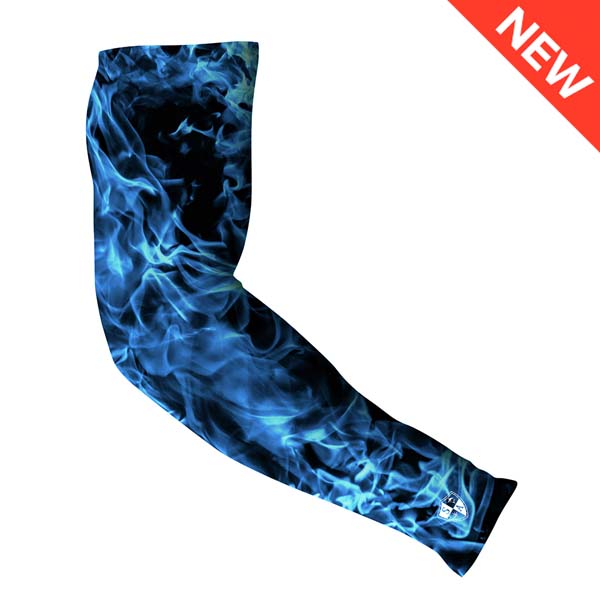 Protège avant-bras SA FISHING Arm Sleeve Blue Flames (Paire